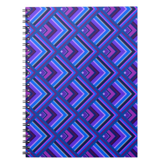 Carnet Motif à échelle Bleu et violet (Devant)