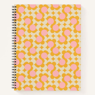 Carnet Motif à fleurs géométrique circulaire du milieu du