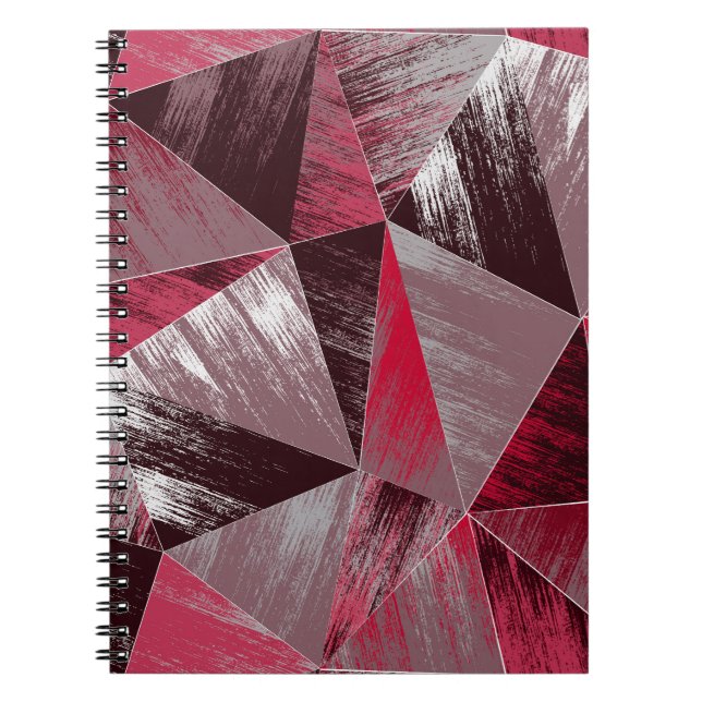 Carnet Motif à grunge polygonale avec triangles. (Devant)