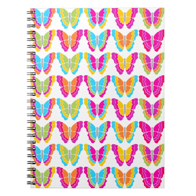 Carnet Motif à papillon arc-en-ciel mignon (Devant)