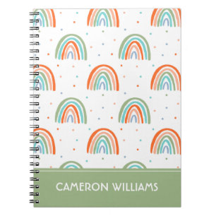 Carnet Motif à point arc-en-ciel coloré