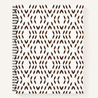 Carnet Motif à points abstrait noir et blanc