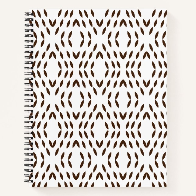 Carnet Motif à points abstrait noir et blanc (Devant)