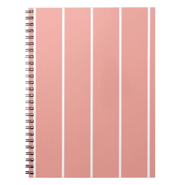 Carnet Motif à rayures verticales de couleur douce (Devant)