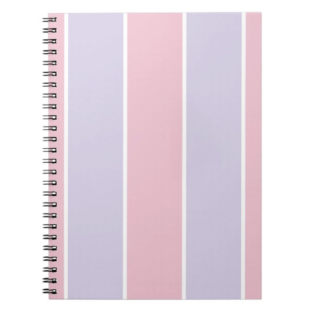 Carnet Motif à rayures verticales de couleur douce (Devant)