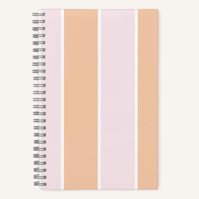 Carnet Motif à rayures verticales de couleur douce (Recto)