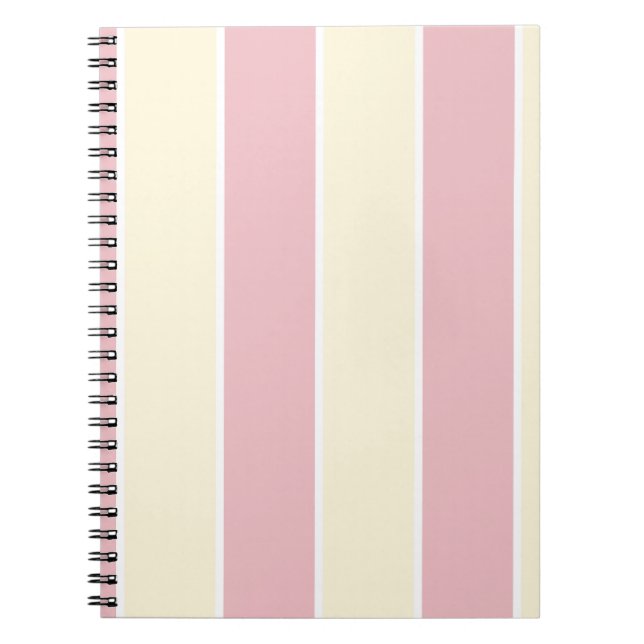 Carnet Motif à rayures verticales de couleur douce (Devant)