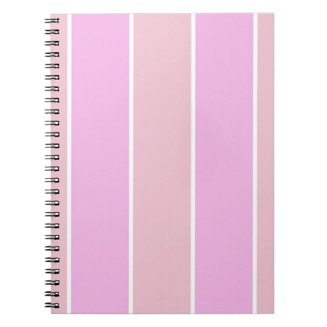 Carnet Motif à rayures verticales de couleur douce (Devant)