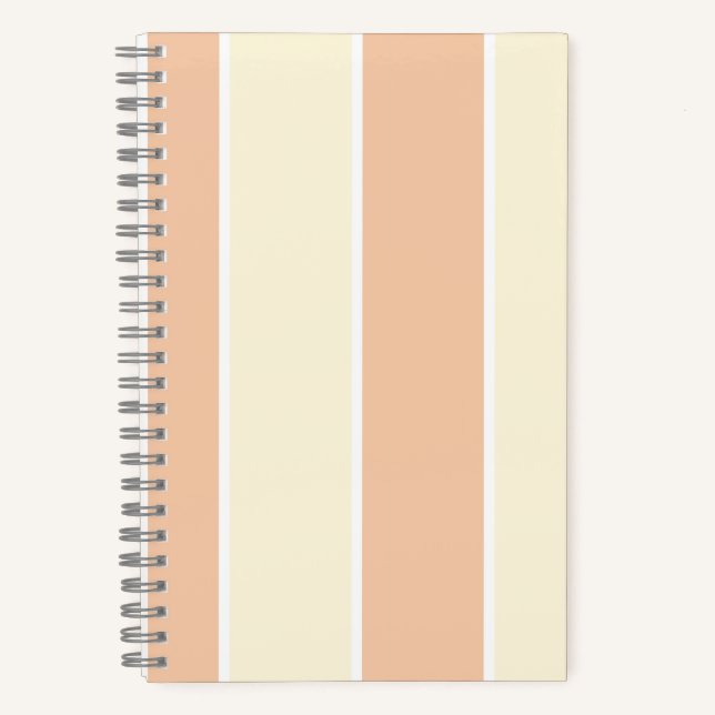 Carnet Motif à rayures verticales de couleur douce (Recto)