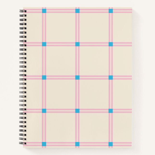 Carnet Motif à rayures verticales de couleur douce et à p (Devant)