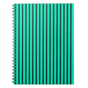 Carnet Motif à rayures verticales sarcelle
