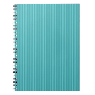 Carnet Motif à rayures verticales turquoise sarcelle