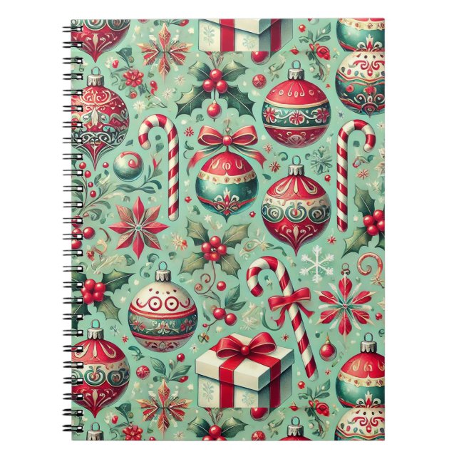 Carnet Motif à thème de Noël (Devant)