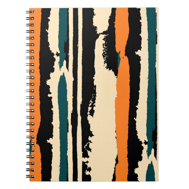 Carnet Motif Abstrait aquarelle transparente avec grunge  (Devant)