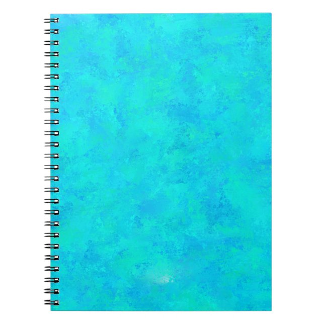 Carnet Motif Abstrait Bleu Turquoise (Devant)