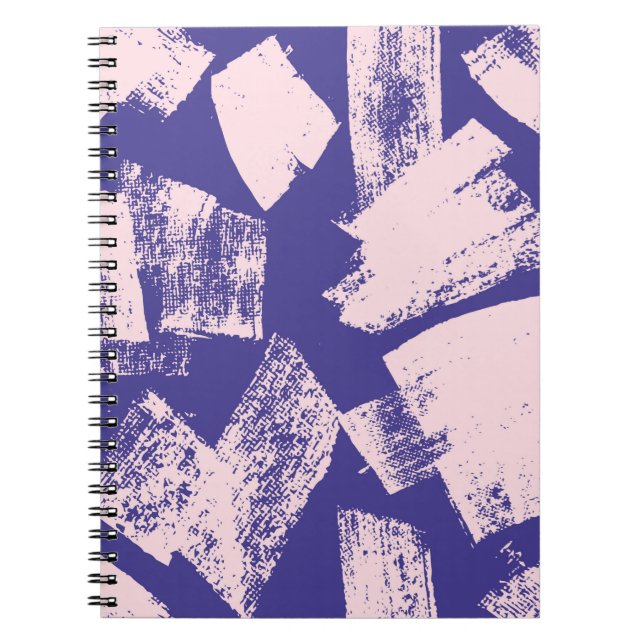 Carnet motif Abstrait créatif transparent avec brosse str (Devant)