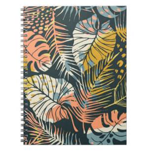 Carnet Motif Abstrait créatif transparent avec p tropical