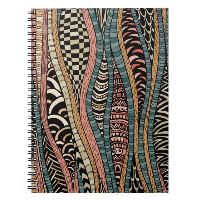 Carnet Motif abstrait dans le style ethnique (Devant)