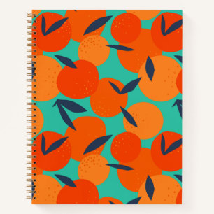 Carnet Motif Abstrait de fruits orange