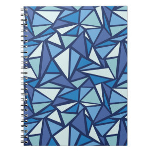 Carnet Motif Abstrait de glace bleue