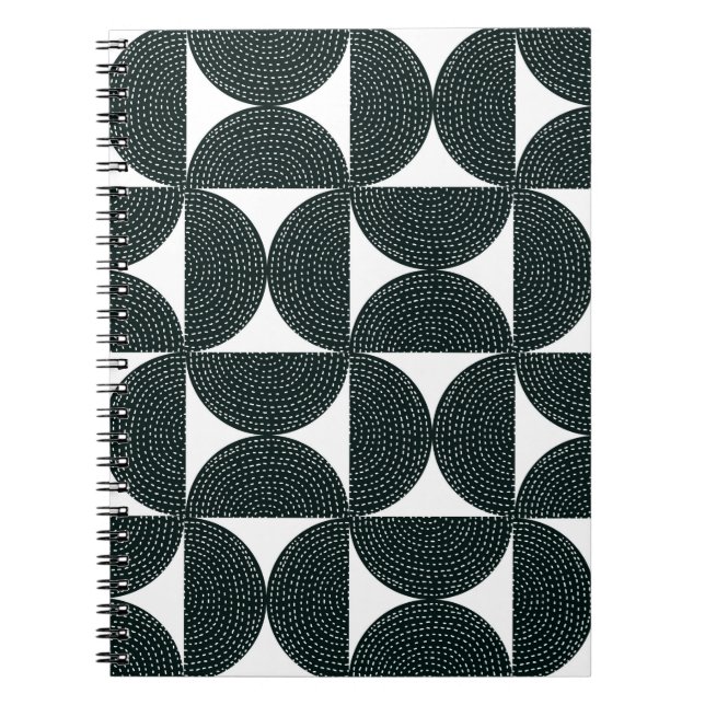 Carnet Motif abstrait décoratif noir sans couture dans  (Devant)