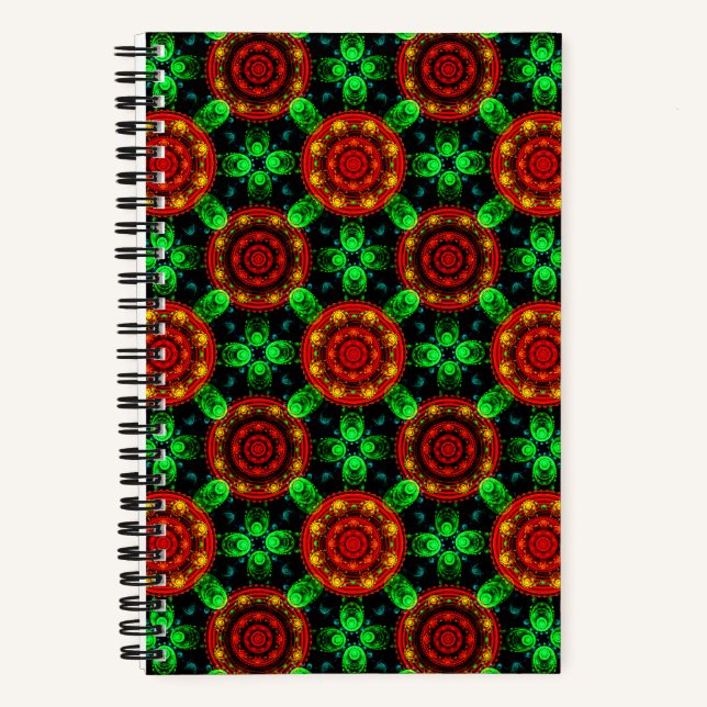 Carnet Motif abstrait élégant boho moderne floral #504 (Recto)