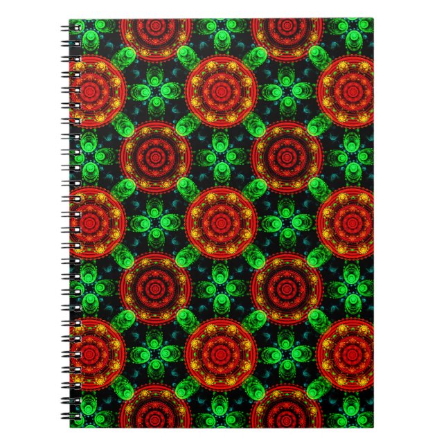 Carnet Motif abstrait élégant boho moderne floral #504 (Devant)