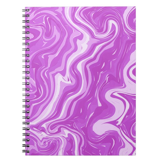 Carnet Motif Abstrait en marbre rose (Devant)