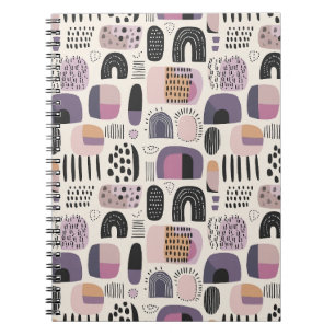 Carnet Motif abstrait géométrique bohème
