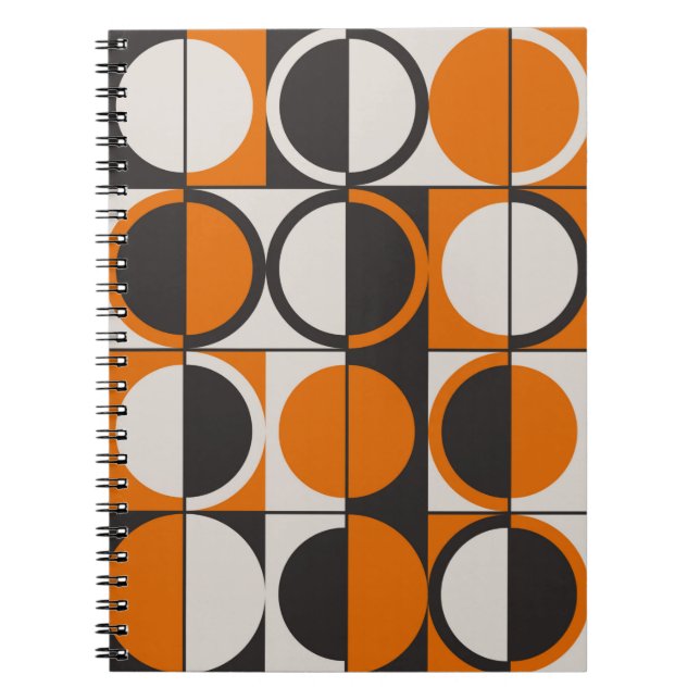 Carnet Motif abstrait géométrique du milieu du siècle ave (Devant)