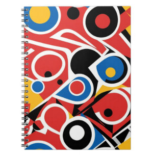 Carnet Motif Abstrait Géométrique Pop Art Audacieux