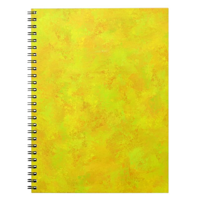 Carnet Motif Abstrait Jaune Orange Vert (Devant)