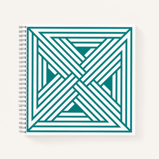 Carnet Motif abstrait moderne de lignes géométriques sarc (Devant)