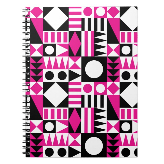 Carnet Motif abstrait moderne du milieu du siècle. (Devant)