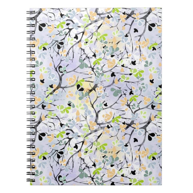 Carnet motif Abstrait, motif d'automne (Devant)