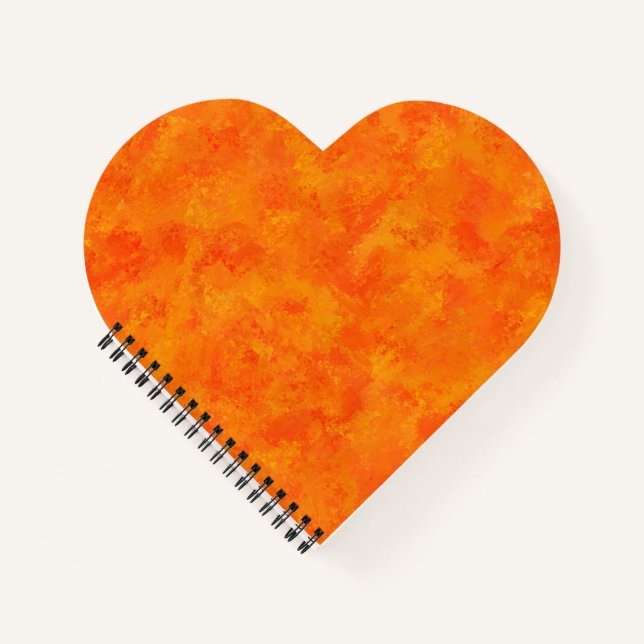Carnet Motif Abstrait orange (Devant)