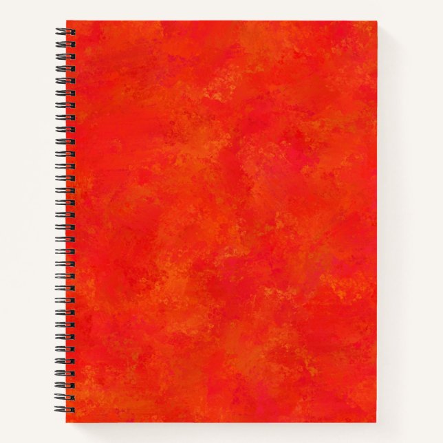 Carnet Motif Abstrait Orange Rouge (Devant)