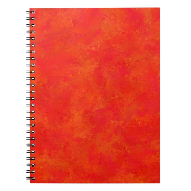 Carnet Motif abstrait orange rouge (Devant)