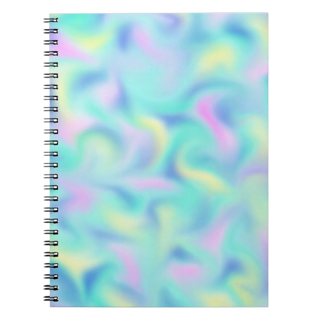 Carnet Motif Abstrait Pretty Pastel Swirls (Devant)
