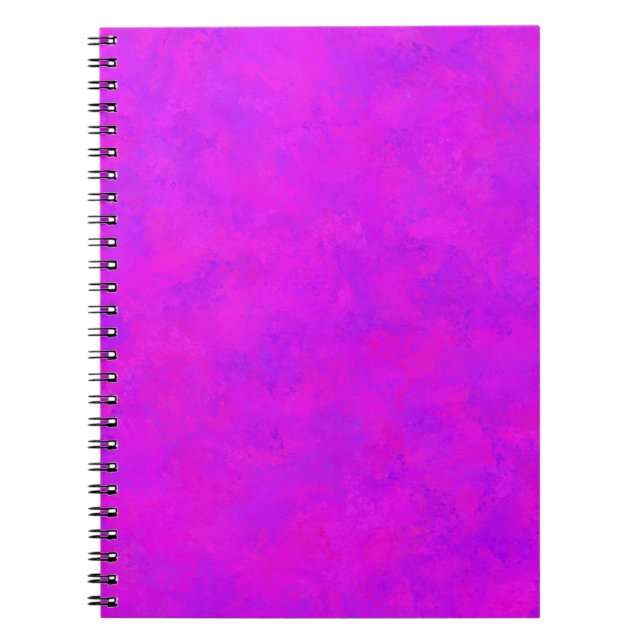 Carnet Motif Abstrait Rose Violet (Devant)