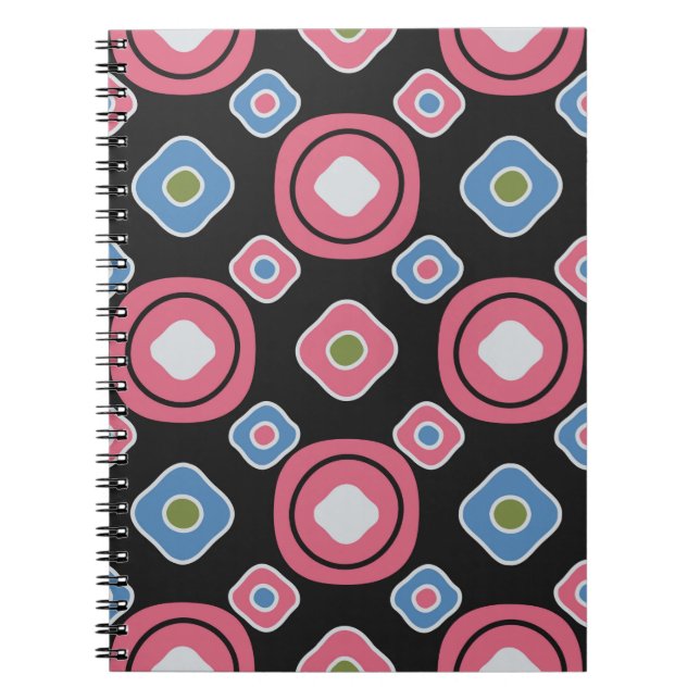 Carnet Motif abstrait sans couture avec l'image d'oval g (Devant)