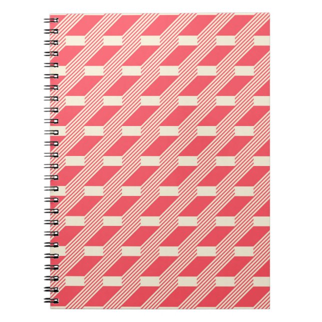 Carnet Motif Abstrait sans couture dans les couleurs rétr (Devant)
