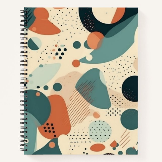 Carnet Motif Abstrait sans fil minimal - géométrique (5) (Devant)