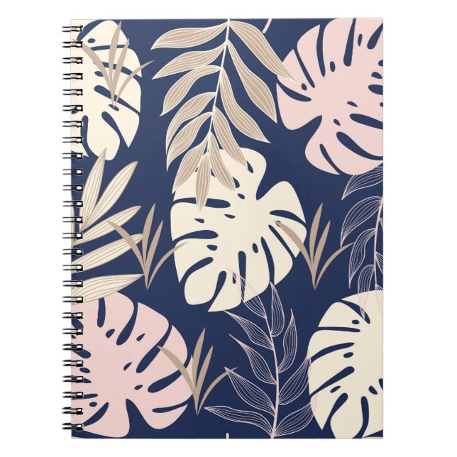 Carnet Motif abstrait sans soudure avec leav tropical (Devant)