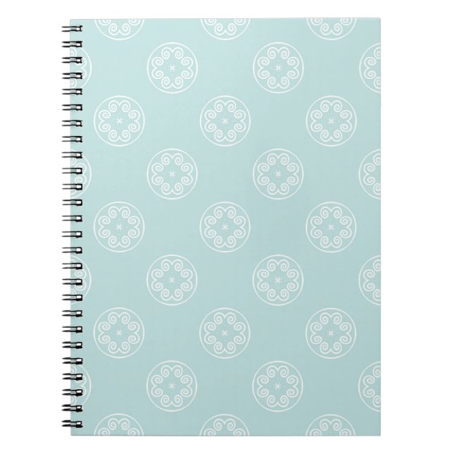 Carnet motif Abstrait sans soudure de poudre bleu couleur (Devant)