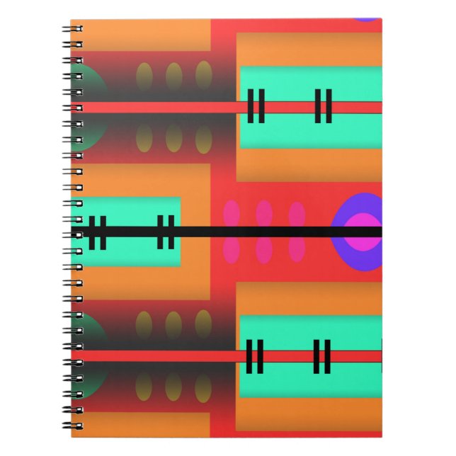 Carnet Motif Abstrait transparent (Devant)