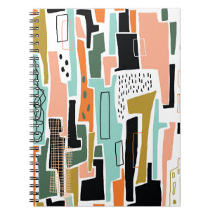 Carnet Motif Abstrait transparent avec conception géométr
