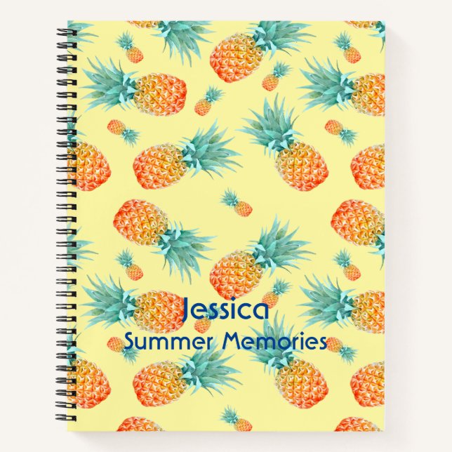 Carnet Motif ananas (Devant)