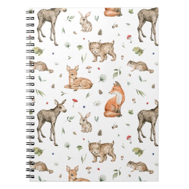 Carnet Motif animal de bois mou (Devant)
