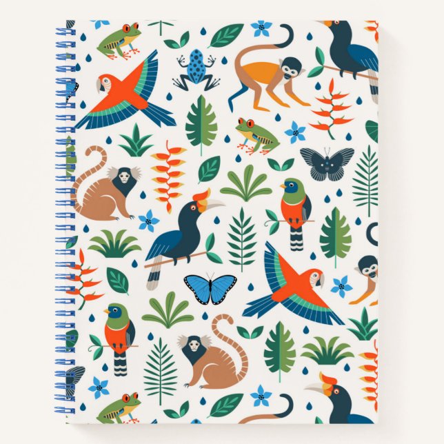 Carnet Motif animal de la forêt tropicale (Devant)